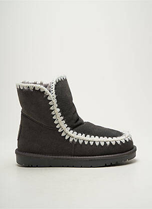 Bottines/boots fourrée talon plat jusqu'à 3cm gris KELARA femme
