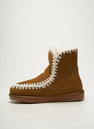 Bottines/boots fourrée talon plat jusqu'à 3cm marron KELARA femme