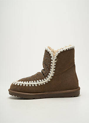 Bottines/boots fourrée talon plat jusqu'à 3cm marron KELARA femme