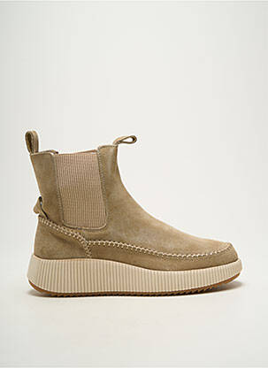 Bottines/boots nubuck talon de 4 à 6cm beige KELARA femme