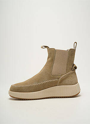 Bottines/boots nubuck talon de 4 à 6cm beige KELARA femme