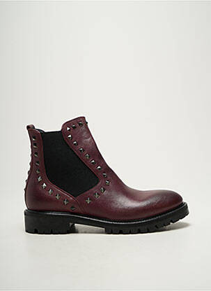 Bottines/boots matière lisse talon plat jusqu'à 3cm violet KEB femme