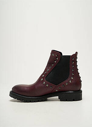 Bottines/boots matière lisse talon plat jusqu'à 3cm violet KEB femme
