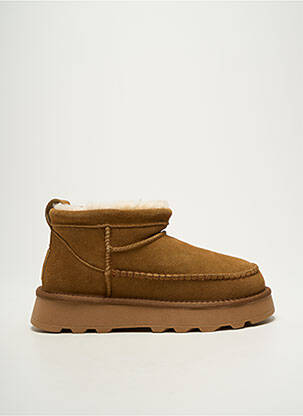 Bottines/boots fourrée talon plat jusqu'à 3cm marron KELARA femme
