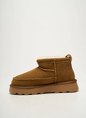 Bottines/boots fourrée talon plat jusqu'à 3cm marron KELARA femme