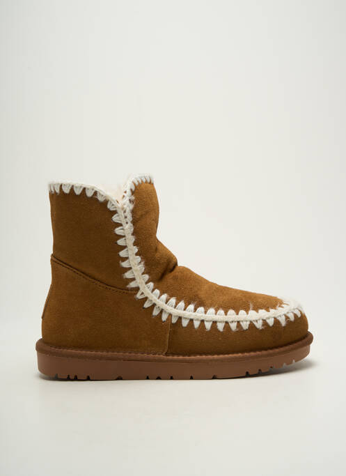 Bottines/boots fourrée talon plat jusqu'à 3cm marron KELARA femme