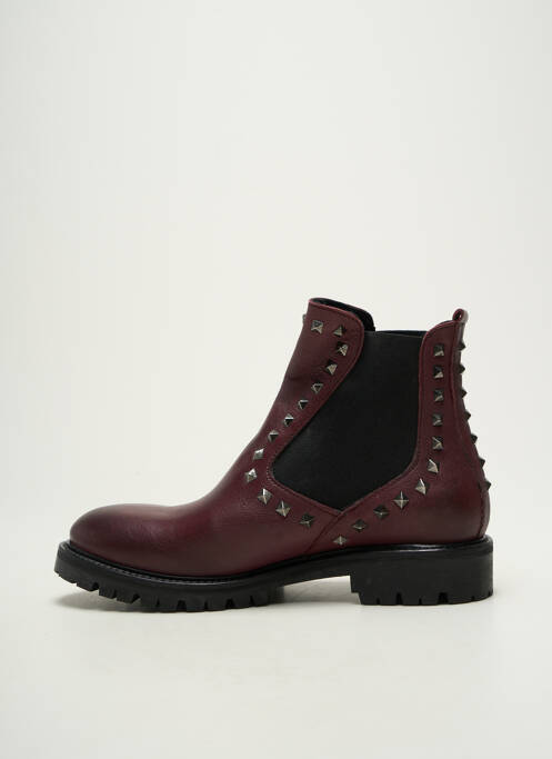 Bottines/boots matière lisse talon plat jusqu'à 3cm violet KEB femme