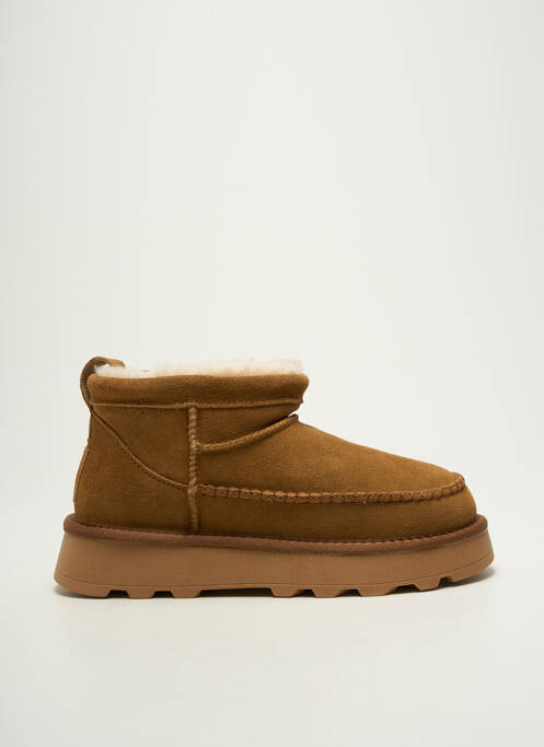 Bottines/boots fourrée talon plat jusqu'à 3cm marron KELARA femme