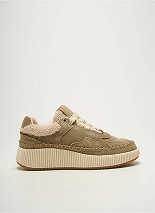 Baskets nubuck talon de 4 à 6cm beige KELARA femme