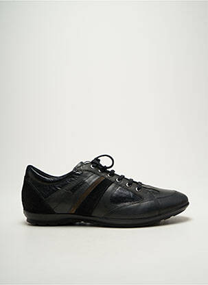 Baskets matière lisse bout rond noir GEOX homme
