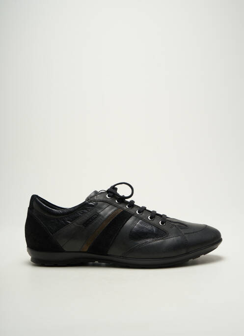 Baskets matière lisse bout rond noir GEOX homme