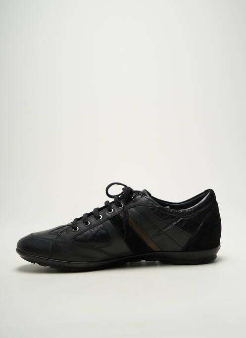 Baskets matière lisse bout rond noir GEOX homme