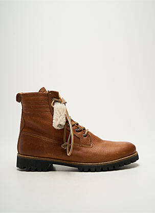 Bottines/boots matière lisse talon bas marron BLACKSTONE homme