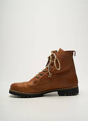 Bottines/boots matière lisse talon bas marron BLACKSTONE homme