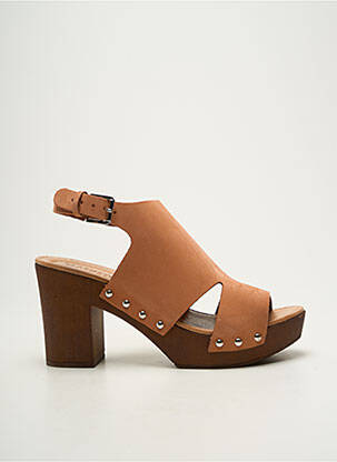 Sandales/nu pieds semi compensé talon de 7 à 9cm rose BLACKSTONE femme