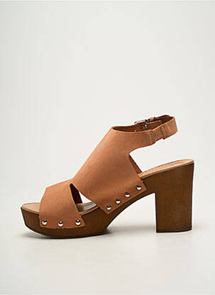 Sandales/nu pieds semi compensé talon de 7 à 9cm rose BLACKSTONE femme