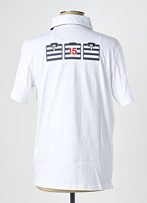 Polo coupe droite manches courtes blanc SERGE BLANCO homme