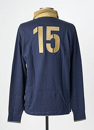 Polo manches longues manches longues bleu SERGE BLANCO homme