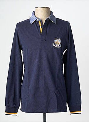 Polo manches longues manches longues bleu CAMBRIDGE homme