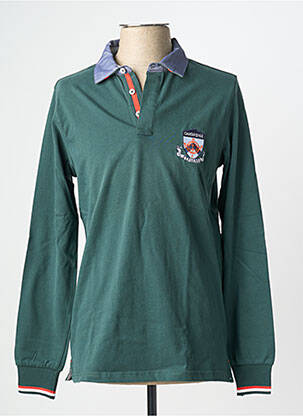 Polo manches longues manches longues vert CAMBRIDGE homme