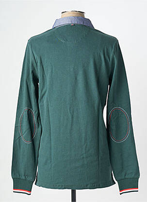 Polo manches longues manches longues vert CAMBRIDGE homme
