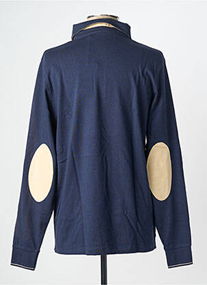 Polo manches longues manches longues bleu SERGE BLANCO homme