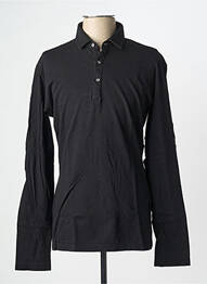 Polo manches longues manches longues noir LA CIBLE ROUGE homme