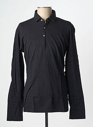 Polo manches longues manches longues noir LA CIBLE ROUGE homme