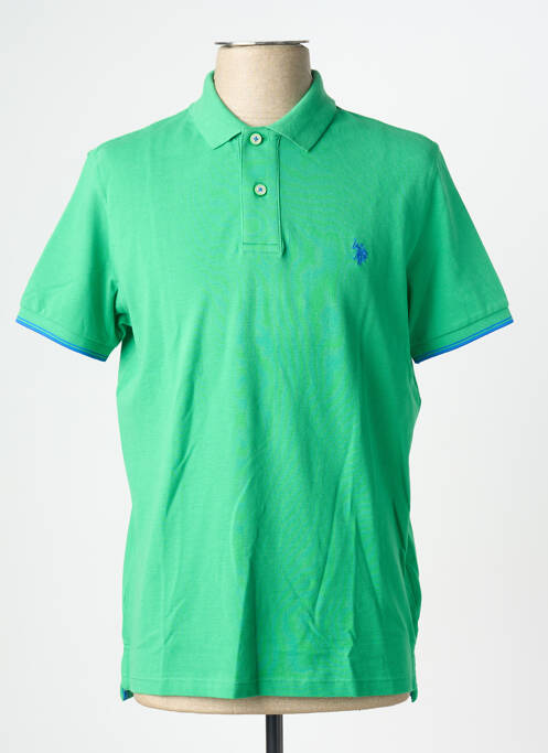Polo coupe droite manches courtes vert U.S. POLO ASSN homme