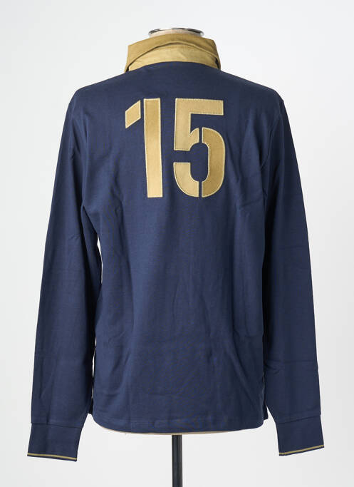 Polo manches longues manches longues bleu SERGE BLANCO homme