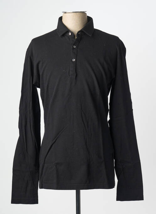 Polo manches longues manches longues noir LA CIBLE ROUGE homme