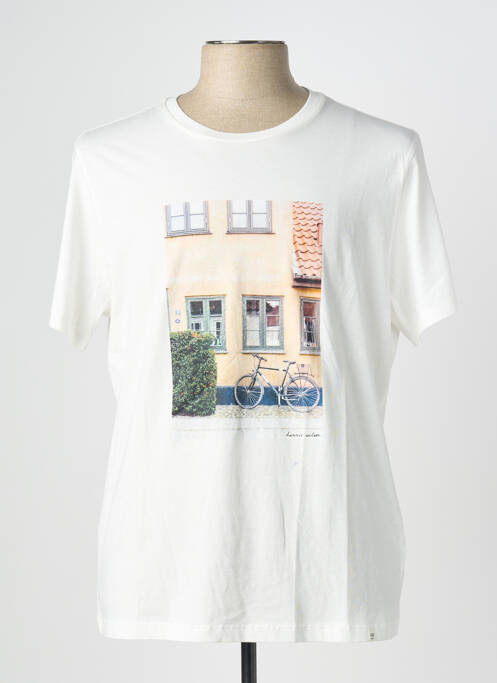 T-shirt coupe cintrée manches courtes blanc HARRIS WILSON homme