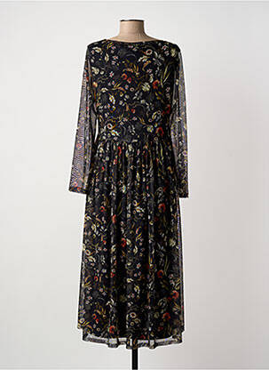Robe longue manches longues manches longues bleu VERA MONT femme