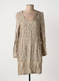 Robe courte manches longues manches longues marron TERRE & MER femme