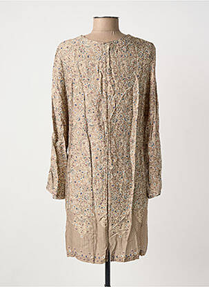 Robe courte manches longues manches longues marron TERRE & MER femme