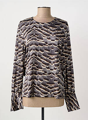 Blouse imprimé fantaisie manches longues gris GERARD DAREL femme