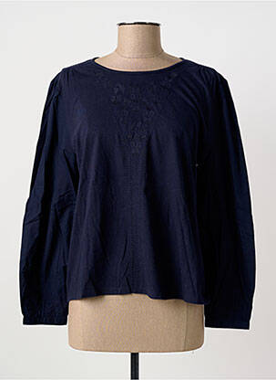 T-shirt stretch manches longues bleu INDI & COLD femme