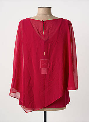 Blouse légère et transparente manches 3/4 rouge VERA MONT femme