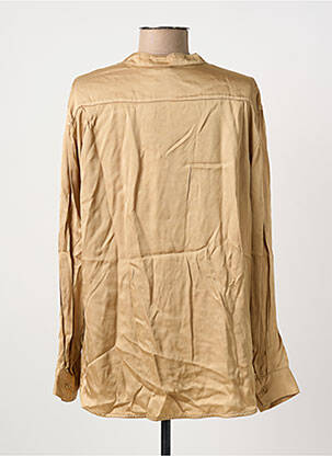 Chemisier coupe cintrée manches longues beige LA REINE TRICOTE femme