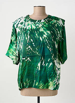 Blouse manches courtes manches courtes vert LA PETITE FRANCAISE femme