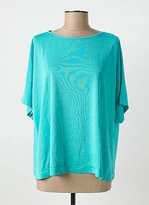 T-shirt manches mi-longues manches courtes bleu MARIA BELLENTANI femme
