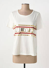T-shirt sérigraphie manches courtes beige PENNYBLACK femme