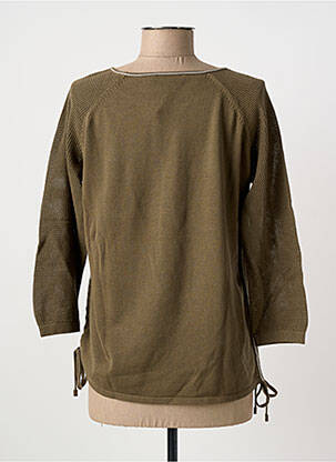 Pull coupe cintrée manches 3/4 vert BETTY BARCLAY femme