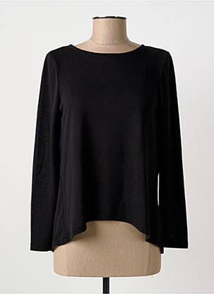 Pull stretch manches longues noir NINATI femme