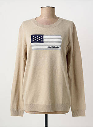 Pull stretch manches longues beige U.S. POLO ASSN femme