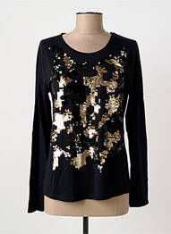 Top tissage jersey manches longues noir BETTY BARCLAY femme