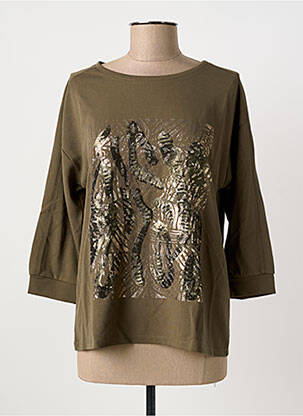 T-shirt manches 3/4 manches 3/4 vert BETTY BARCLAY femme