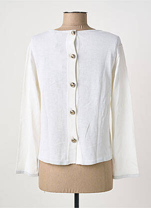 Pull coupe cintrée manches longues blanc MARIA BELLENTANI femme