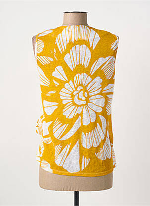 Top stretch sans manche jaune MARIA BELLENTANI femme
