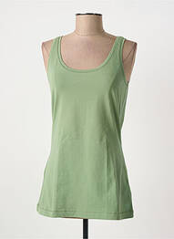 Débardeur stretch sans manche vert SANDWICH femme